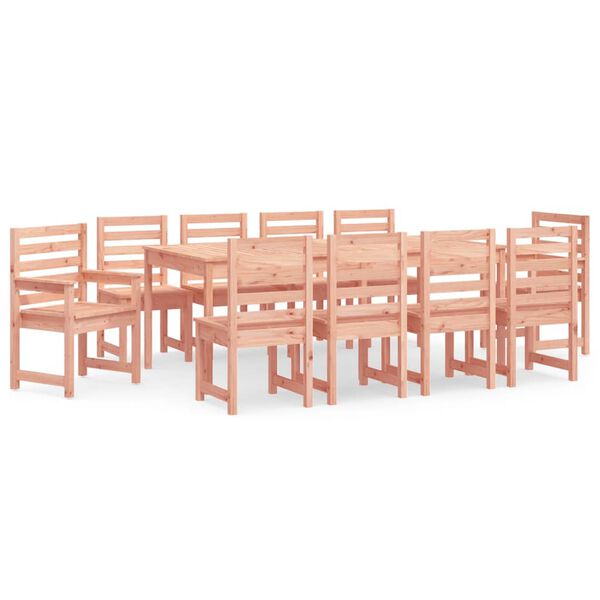 vidaXL Juego de comedor de jard&iacute;n 11 pzas madera maciza abeto Douglas
