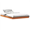 vidaXL Estructura de cama sin colchón madera maciza marrón 120x190 cm