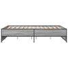 vidaXL Estructura cama madera ingenier&iacute;a metal gris Sonoma 120x200 cm