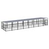 vidaXL Perrera de exterior con tejado acero 15,02 m&sup2;