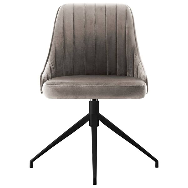 vidaXL Sillas de comedor 2 unidades terciopelo gris claro