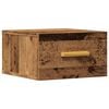 vidaXL Mesita de noche de pared madera envejecida 35x35x20 cm