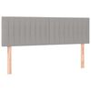 vidaXL Cama box spring con colch&oacute;n tela gris claro 140x190 cm