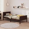 vidaXL Estructura cama sin colch&oacute;n madera pino marr&oacute;n oscuro 100x200cm