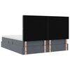 vidaXL Cama con tira de luces LED Gris oscuro 180 x 200 cm Terciopelo
