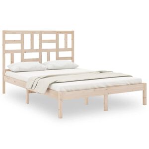 vidaXL Estructura de cama madera maciza 150x200 cm