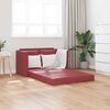 vidaXL Sof&aacute; cama suelo 2 en 1 cuero sint&eacute;tico rojo tinto 112x174x55 cm