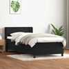 vidaXL Cama box spring con colch&oacute;n cuero sint&eacute;tico negro 80x210 cm