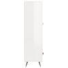 vidaXL Aparador alto madera de ingeniería blanco brillo 69,5x31x115 cm