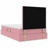 vidaXL Cama con almacenamiento y LED Rosa 120 x 200 cm Terciopelo