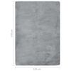 vidaXL Alfombra de peluche gris 170x120 cm