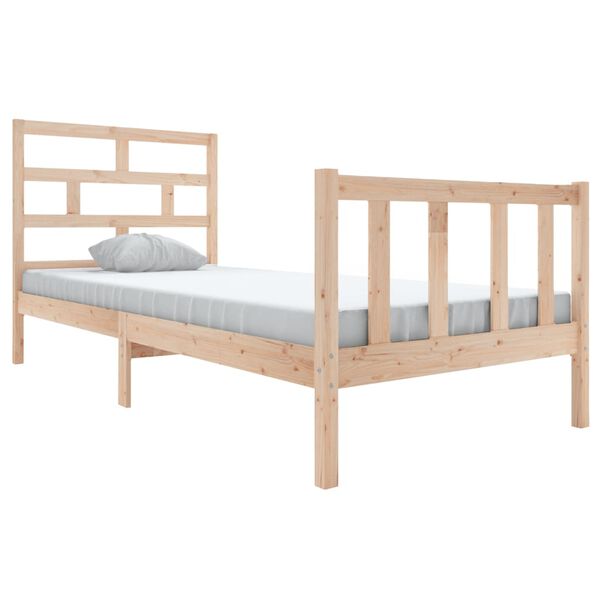 vidaXL Estructura de cama madera maciza de pino 100x200 cm