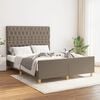 vidaXL Cama sin colch&oacute;n tela gris taupe 140x190 cm