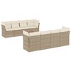 vidaXL Set de sof&aacute;s de jard&iacute;n 9 pzas con cojines rat&aacute;n sint&eacute;tico beige