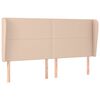 vidaXL Cabecero con orejas cuero sint&eacute;tico capuchino 183x23x118/128 cm