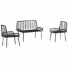 vidaXL Conjunto de Comedor de Jard&iacute;n 3 pcs Negro y Antracita