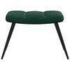 vidaXL Sill&oacute;n de relax con taburete terciopelo verde oscuro