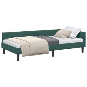vidaXL Estructura de cama en esquina Verde oscuro 90 cm x 190 cm