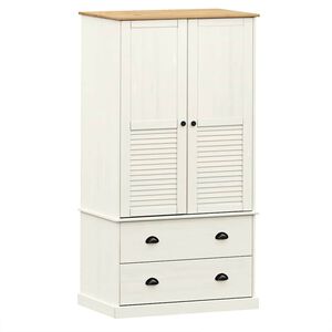 vidaXL Armario VIGO madera maciza de pino blanco 90x55x170 cm