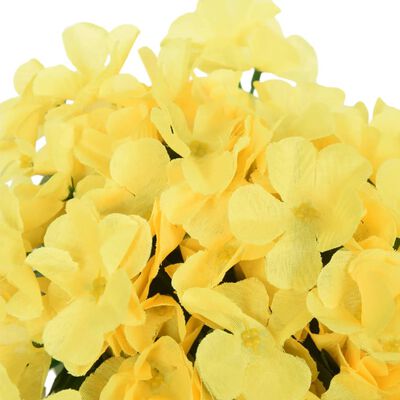 vidaXL Guirnaldas de flores artificiales 3 uds amarillo 85 cm