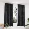 vidaXL Cortinas opacas y ganchos 2 pzas terciopelo antracita 140x175cm