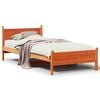 vidaXL Cama sin colch&oacute;n madera maciza de pino marr&oacute;n cera 100x200 cm