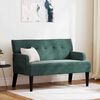 vidaXL Banco Chesterfield Verde oscuro 112 x 65.5 x 75 cm Terciopelo
