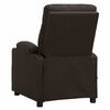 vidaXL Sill&oacute;n elevable tela marr&oacute;n oscuro