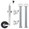 vidaXL Rueda de remolque 48 mm con 2 tubos de soporte y 3 abrazaderas