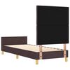 vidaXL Estructura de cama con cabecera Marr&oacute;n oscuro 80 x 200 cm tela