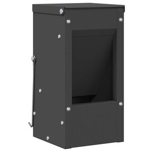 vidaXL Comedero para Conejos Negro 12,5 x 12,5 x 25 cm 1,5 kg