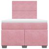 vidaXL Cama box spring con colch&oacute;n terciopelo rosa 120x200 cm