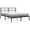 vidaXL Estructura cama sin colchón con cabecero metal negro 150x200 cm