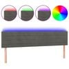 vidaXL Cabecero con LED de terciopelo gris oscuro 200x5x78/88 cm
