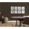 DUTCH WALLCOVERINGS Papel pintado Geometric negro y dorado