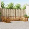 vidaXL Juegos de sof&aacute;s 10 pcs Natural Madera de Acacia S&oacute;lida