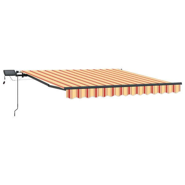 vidaXL Toldo Retráctil Manual amarillo y naranja 300 x 250 cm tela