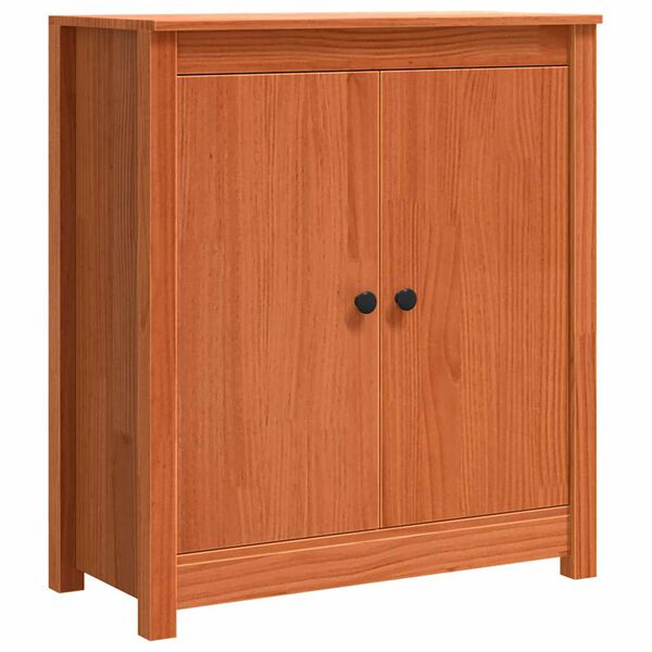 vidaXL Vitrina Marr&oacute;n cera 70 x 35 x 80 cm Madera de pino macizo