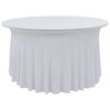 vidaXL Fundas el&aacute;sticas para mesa 2 uds con falda 120x74 cm blanco