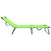 vidaXL Tumbona plegable 2-persona 2 pcs Verde 56 x 189 x 87cm tela