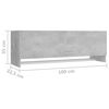 vidaXL Armario de madera contrachapada gris hormig&oacute;n 100x32,5x35 cm