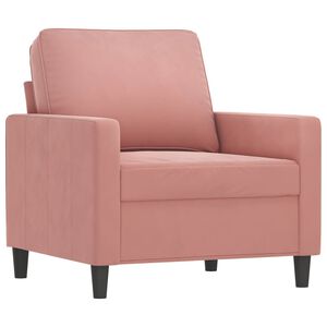 vidaXL Sill&oacute;n de terciopelo rosa 60 cm