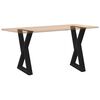 vidaXL Patas para mesa de comedor (2 unidades), color negro, 60 x 72-73,3 cm, acero