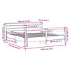 vidaXL Cama sin colchón madera maciza de pino blanca 180x200 cm