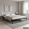 vidaXL Estructura de cama sin colchón metal negro 200x200 cm