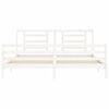 vidaXL Estructura de cama con cabecero madera maciza blanco 200x200 cm