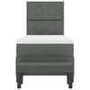 vidaXL Cama tipo Box Spring con colch&oacute;n Gris oscuro 80 x 200 cm tela