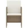 vidaXL Set comedor de jardín 6 pzas con cojines ratán sintético beige