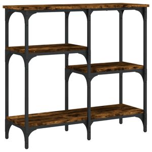 vidaXL Mesa consola madera de ingeniería roble ahumado 80x29x75 cm