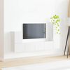 vidaXL Conjunto de mueble de TV 3 pcs brillante Madera de ingenier&iacute;a